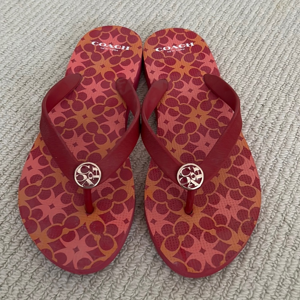 Coach flip flops